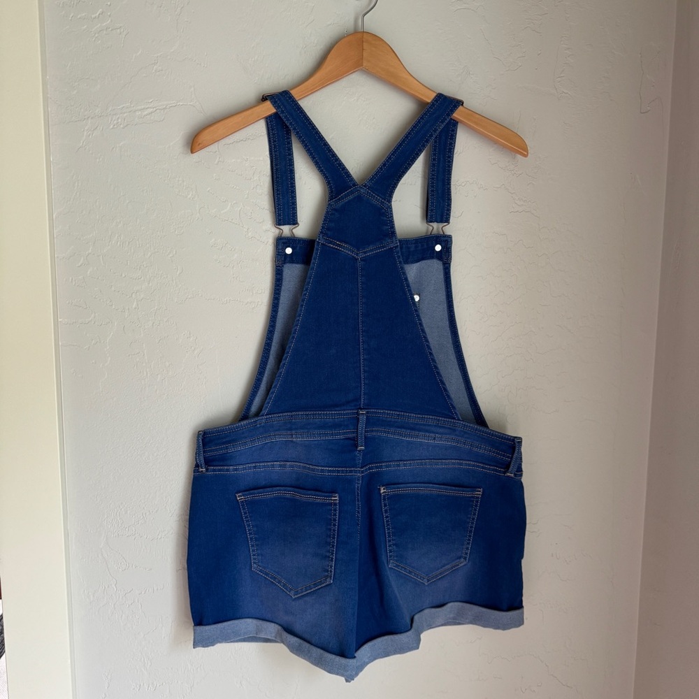 No Boundaries Overalls Womens Blue Denim Short Jumpsuit Size L(11-13) - Picture 10 of 10